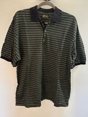 Bobby Jones Black Chevron Golf Shirt XXL